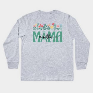 Arabic Mom Mama Kids Long Sleeve T-Shirt